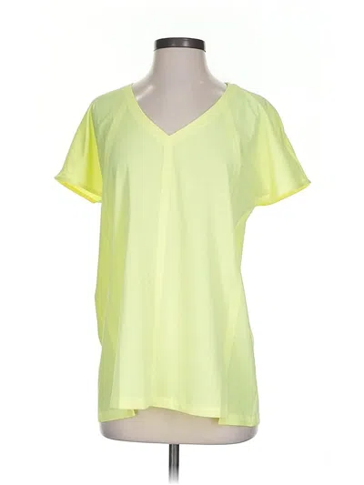 Pre-owned Athleta Short Sleeve Blouse In Yellow