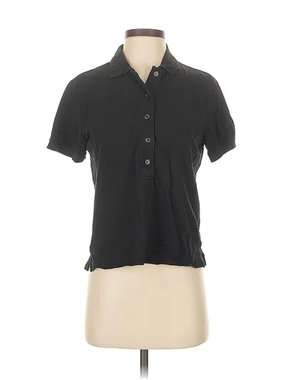 Pre-owned Athleta Short Sleeve Polo Shirt In Black
