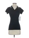 Athleta Short Sleeve Polo Shirt In Black