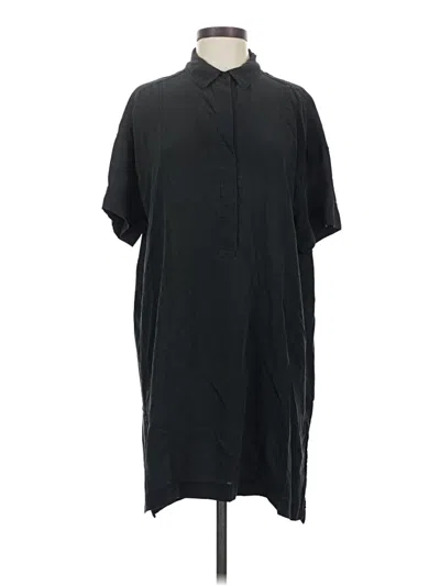 Pre-owned Athleta Short Sleeve Polo Shirt In Black