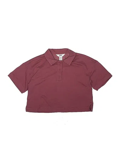 Pre-owned Athleta Kids' Short Sleeve Polo Shirt In Burgundy
