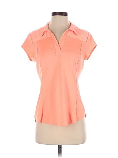 Pre-owned Athleta Short Sleeve Polo Shirt In Orange