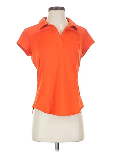 Pre-owned Athleta Short Sleeve Polo Shirt In Orange