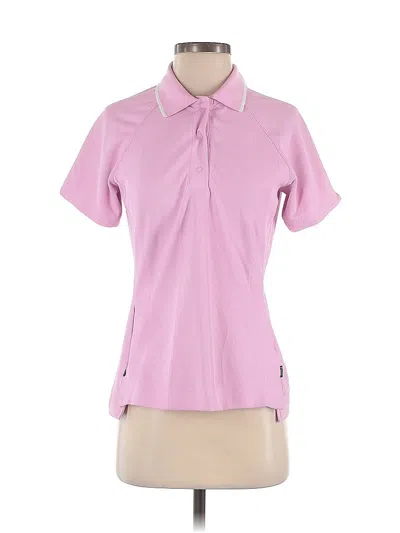 Pre-owned Athleta Short Sleeve Polo Shirt In Pink