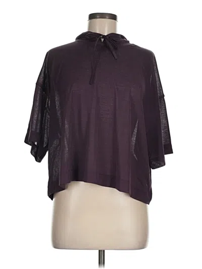 Pre-owned Athleta Short Sleeve Polo Shirt In Purple