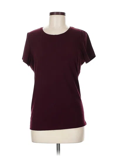 Pre-owned Athleta Short Sleeve T-shirt In Burgundy