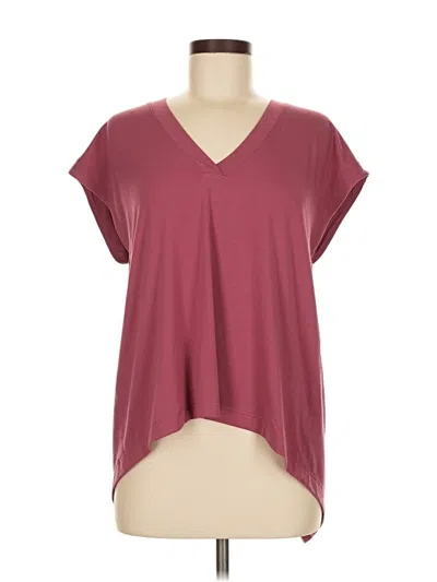 Pre-owned Athleta Short Sleeve T-shirt In Burgundy