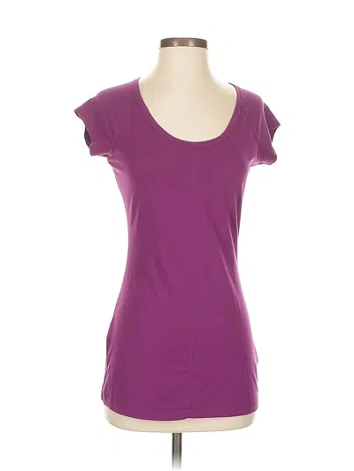 Pre-owned Athleta Short Sleeve T-shirt In Purple