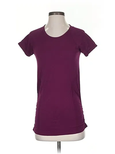 Pre-owned Athleta Short Sleeve T-shirt In Purple