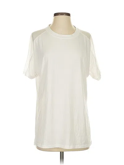 Pre-owned Athleta Short Sleeve T-shirt In White