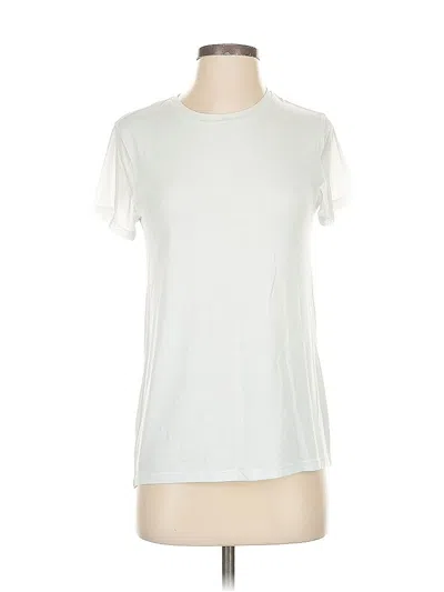 Pre-owned Athleta Short Sleeve T-shirt In White