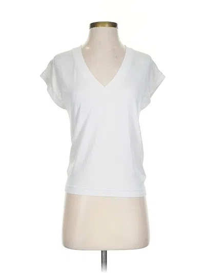 Pre-owned Athleta Short Sleeve T-shirt In White