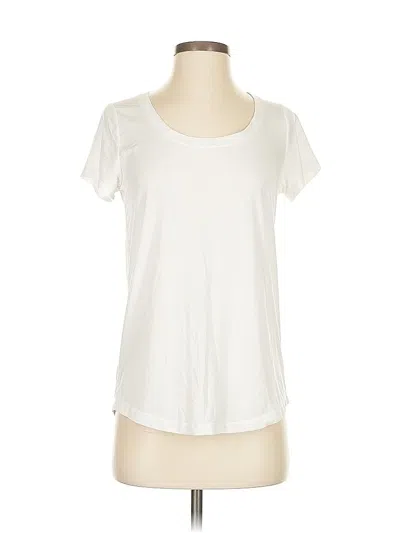 Pre-owned Athleta Short Sleeve T-shirt In White