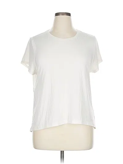 Pre-owned Athleta Short Sleeve T-shirt In White