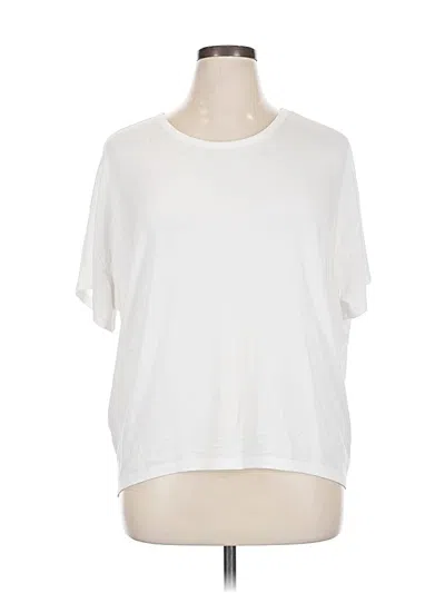 Pre-owned Athleta Short Sleeve T-shirt In White