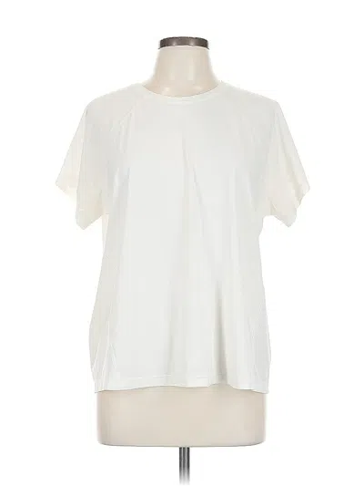 Pre-owned Athleta Short Sleeve T-shirt In White