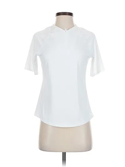 Pre-owned Athleta Short Sleeve T-shirt In White