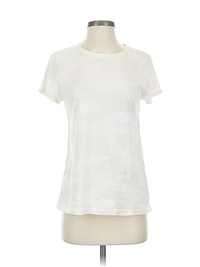 Pre-owned Athleta Short Sleeve T-shirt In White