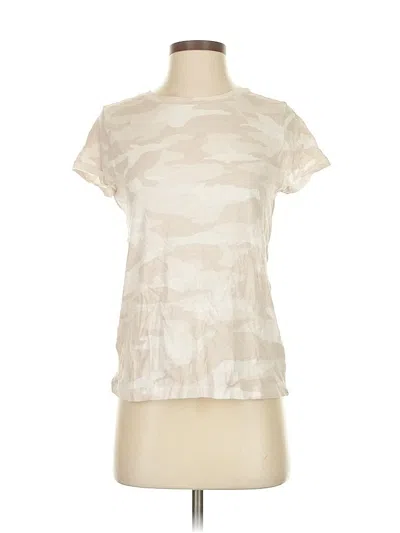 Pre-owned Athleta Short Sleeve T-shirt In White