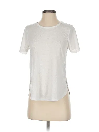 Pre-owned Athleta Short Sleeve T-shirt In White