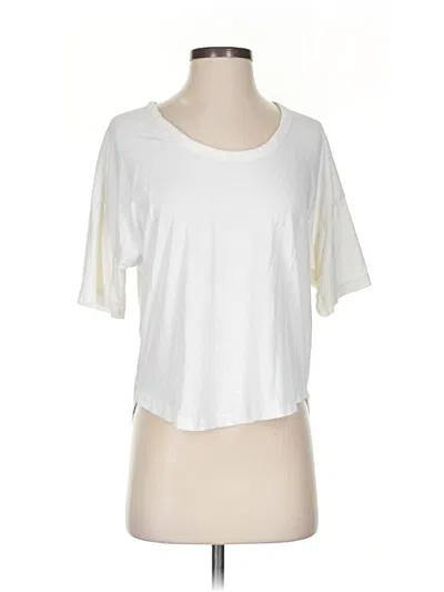 Pre-owned Athleta Short Sleeve T-shirt In White