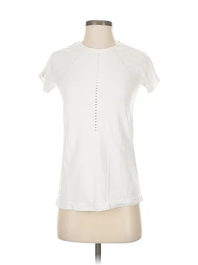 Pre-owned Athleta Short Sleeve T-shirt In White