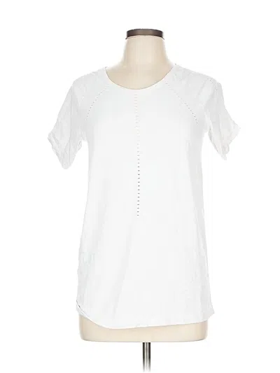 Pre-owned Athleta Short Sleeve T-shirt In White