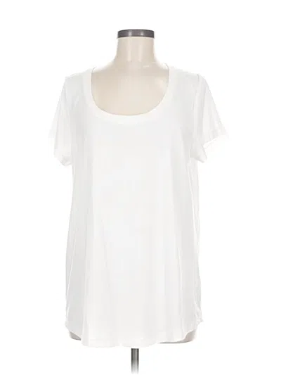 Pre-owned Athleta Short Sleeve T-shirt In White