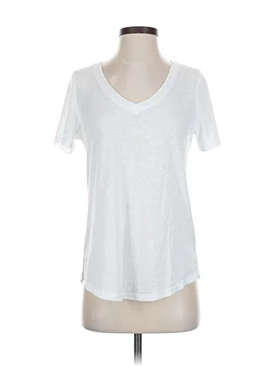 Pre-owned Athleta Short Sleeve T-shirt In White
