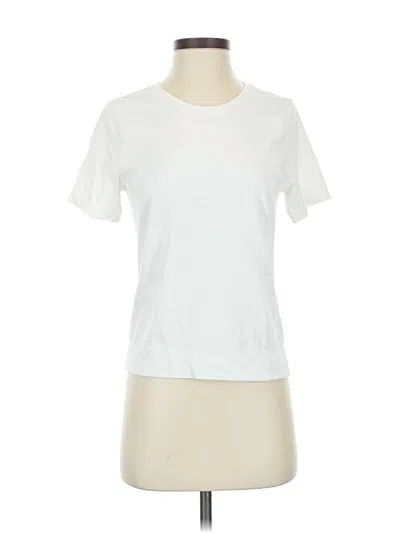 Pre-owned Athleta Short Sleeve T-shirt In White