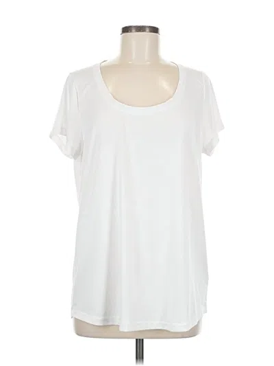 Pre-owned Athleta Short Sleeve T-shirt In White