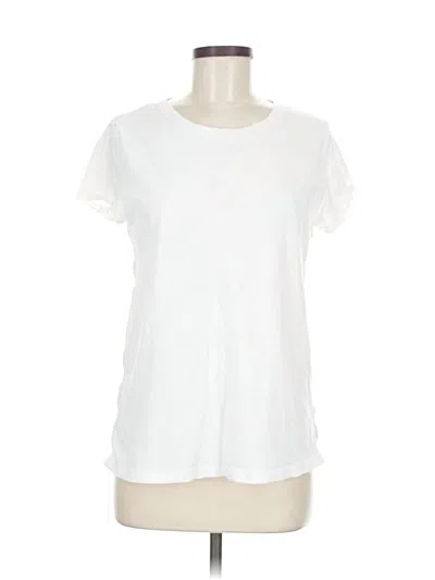 Pre-owned Athleta Short Sleeve T-shirt In White