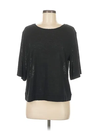 Pre-owned Athleta Short Sleeve Top Black Boatneck Tops