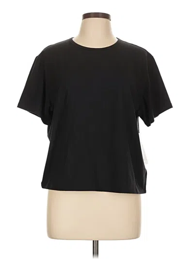 Athleta Short Sleeve Top Black Crew Neck Tops