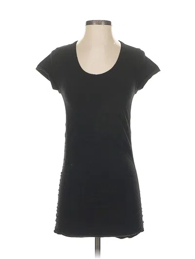 Pre-owned Athleta Short Sleeve Top Black Scoop Neck Tops