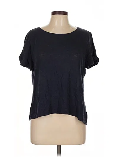 Pre-owned Athleta Short Sleeve Top Black Scoop Neck Tops