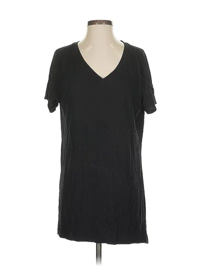 Pre-owned Athleta Short Sleeve Top Black V Neck Tops