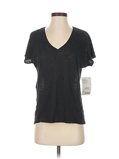 Pre-owned Athleta Short Sleeve Top Black V Neck Tops