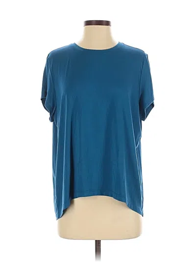 Pre-owned Athleta Short Sleeve Top Blue Crew Neck Tops