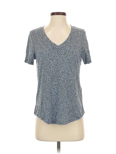 Pre-owned Athleta Short Sleeve Top Blue V Neck Tops