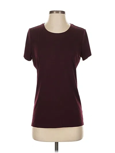 Pre-owned Athleta Short Sleeve Top Burgundy Scoop Neck Tops