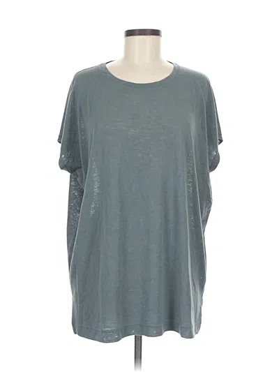 Pre-owned Athleta Short Sleeve Top Gray Scoop Neck Tops