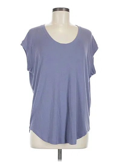 Pre-owned Athleta Short Sleeve Top Gray Scoop Neck Tops