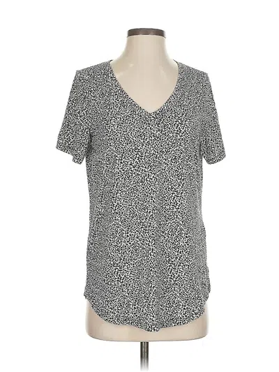 Pre-owned Athleta Short Sleeve Top Gray V Neck Tops