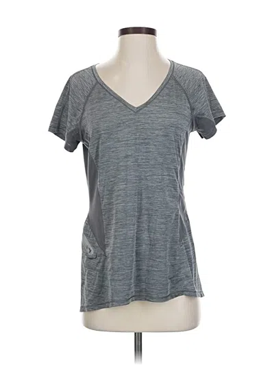 Pre-owned Athleta Short Sleeve Top Gray V Neck Tops