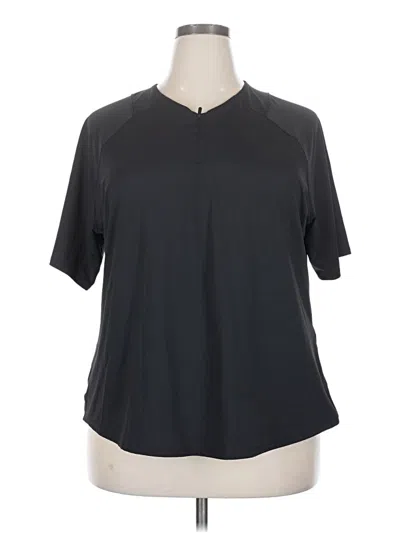 Pre-owned Athleta Short Sleeve Top Gray V-neck Tops