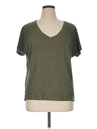 Pre-owned Athleta Short Sleeve Top Green V-neck Tops