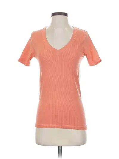Pre-owned Athleta Short Sleeve Top Orange Scoop Neck Tops