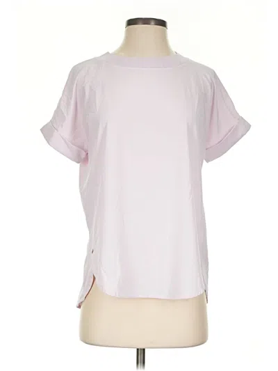 Pre-owned Athleta Short Sleeve Top Pink Crew Neck Tops