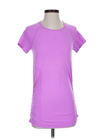 Pre-owned Athleta Short Sleeve Top Purple Scoop Neck Tops